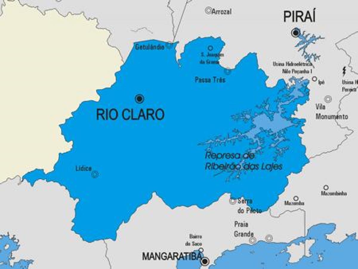 지도 Rio Claro municipality