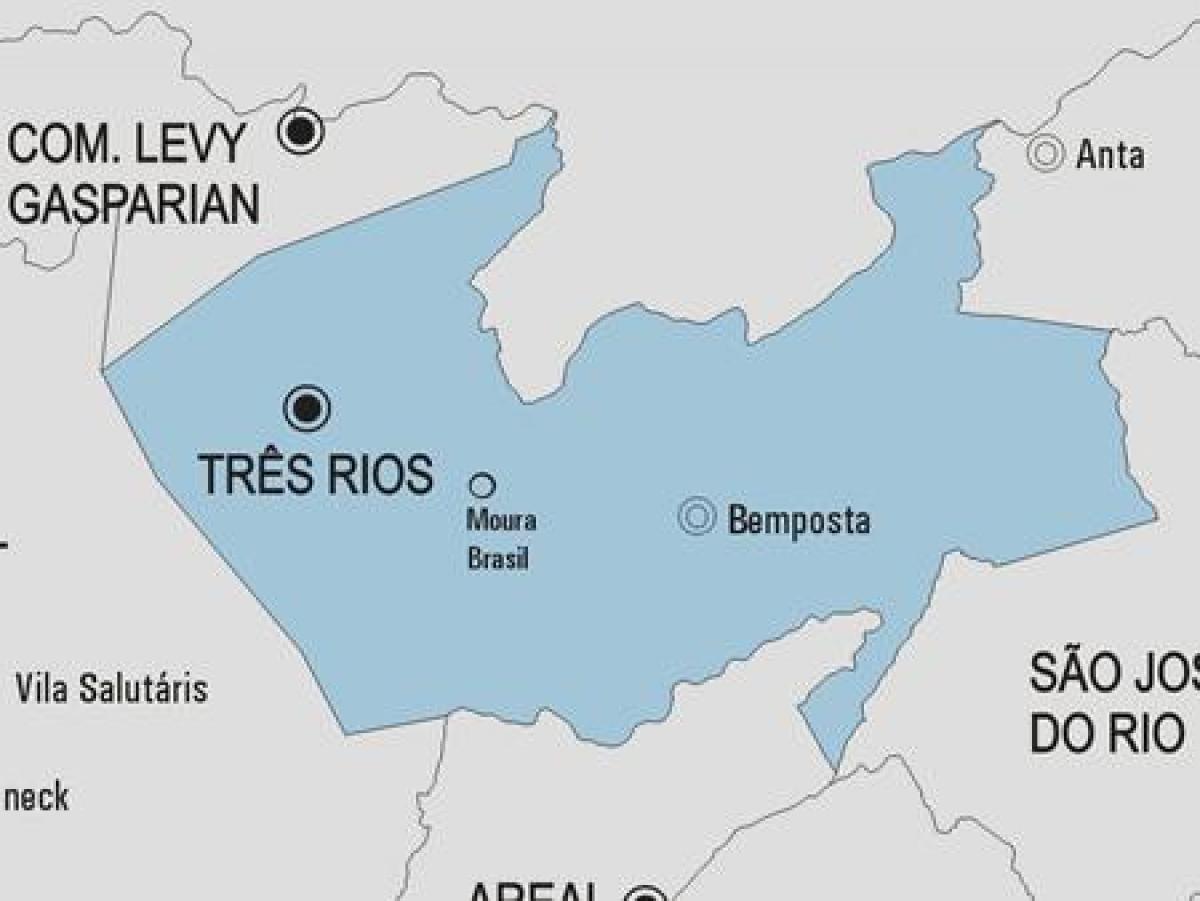 지도의 트레 Rios municipality