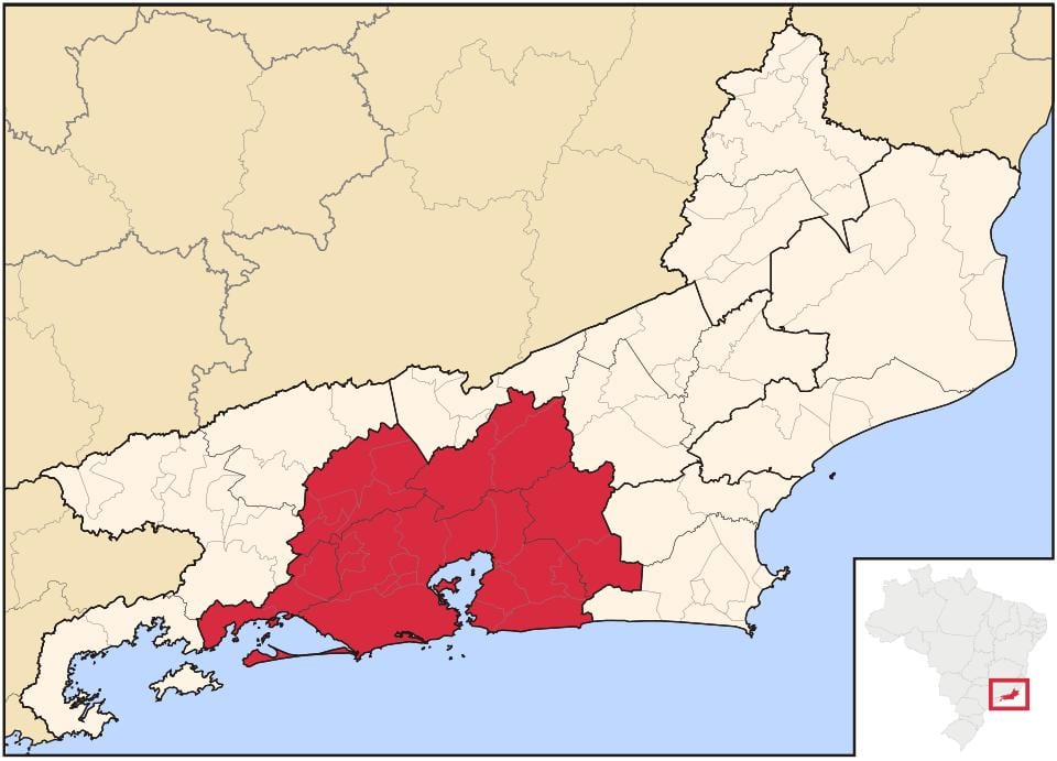 지도 메트로폴리타나 리우데자네이루
