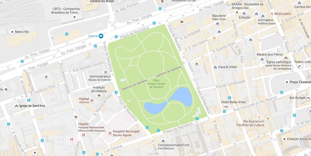 지도 Campo de Santana 원