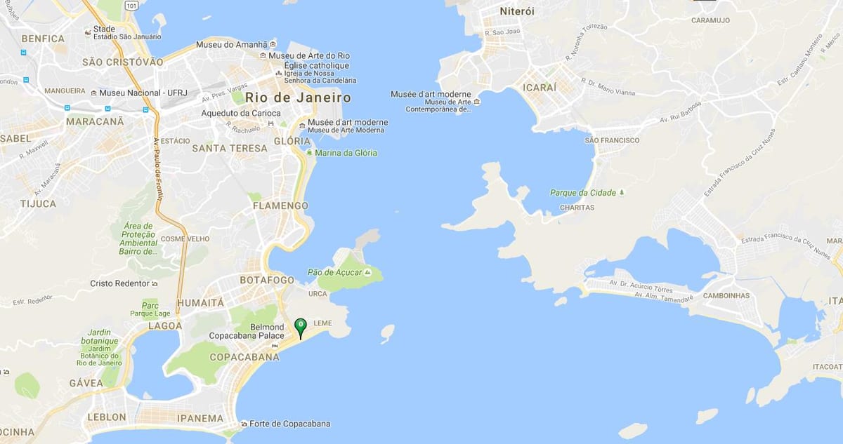 지도 코파카바나 비치