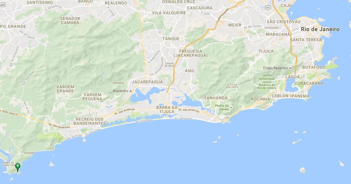 지도의 해변 콘차스 치나스