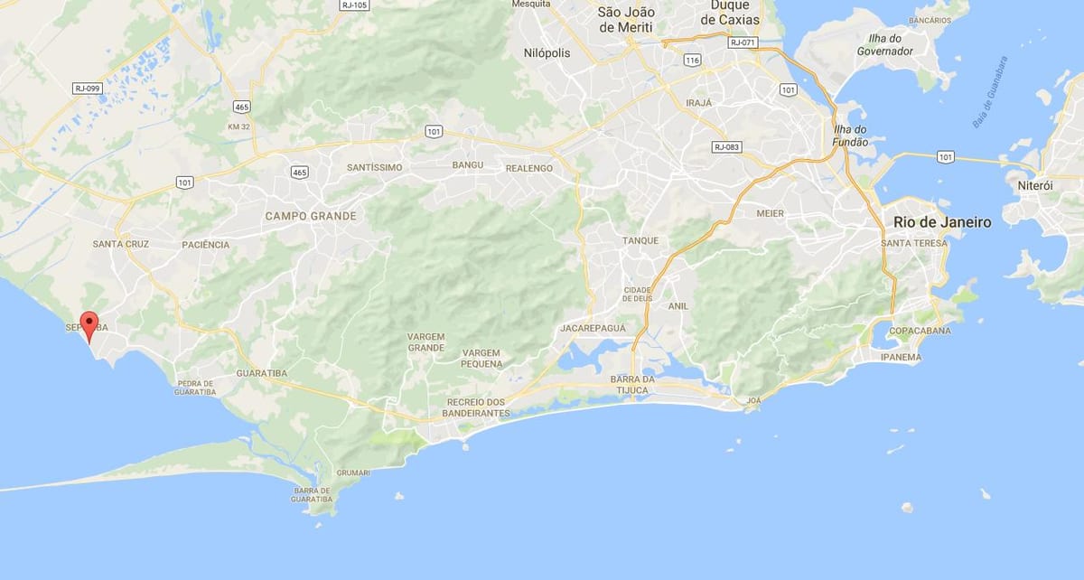 지도의 슈거로프 산,포르테 드 바닷