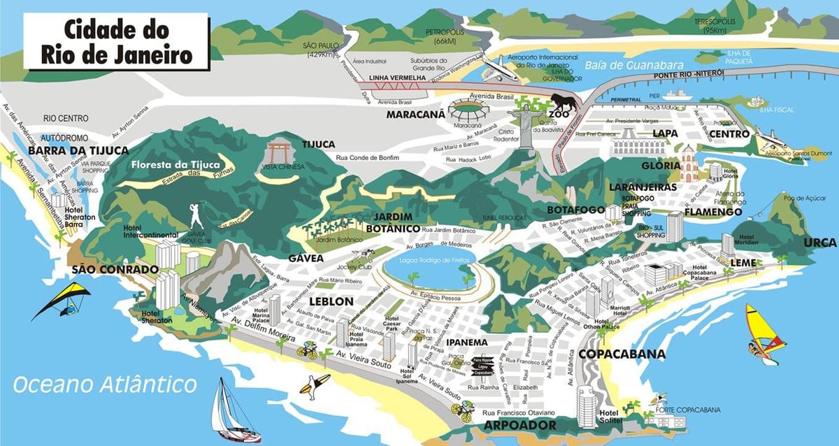 지도 3d Rio de Janeiro
