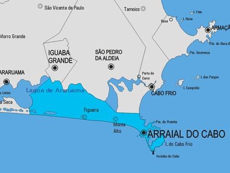 지도 arraial 카보 municipality