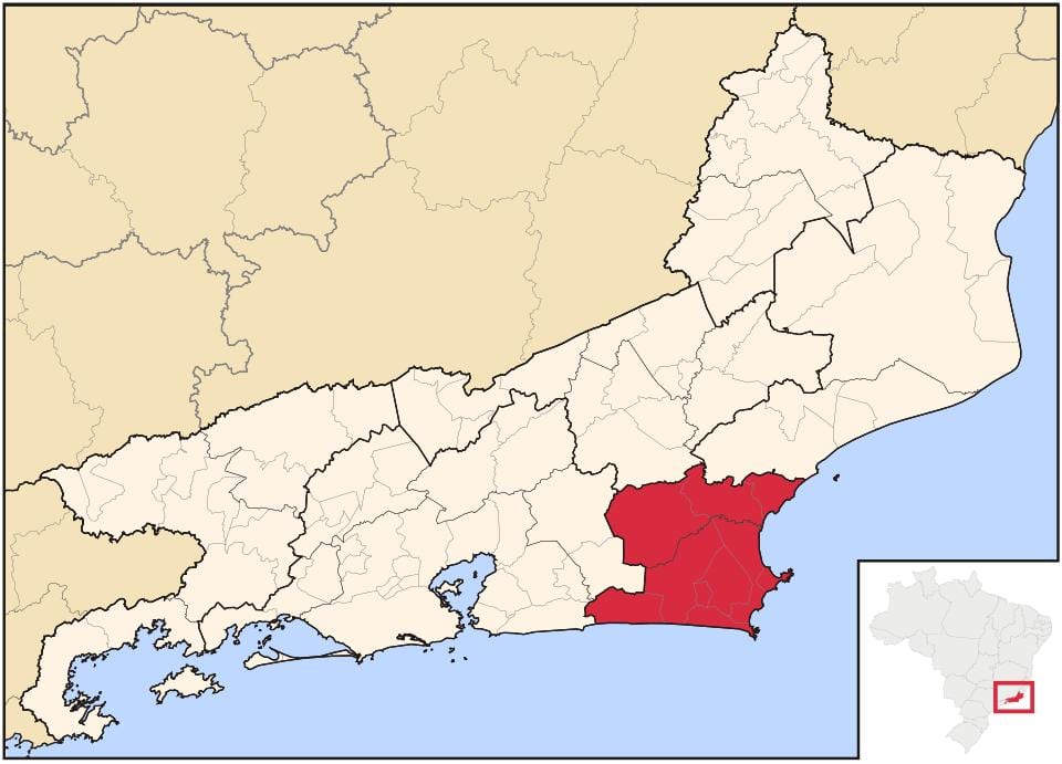 지도 Baixadas Litorâneas