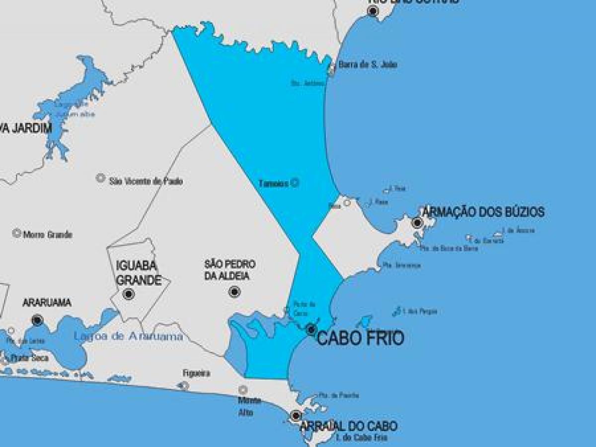지도 Cabo Frio municipality