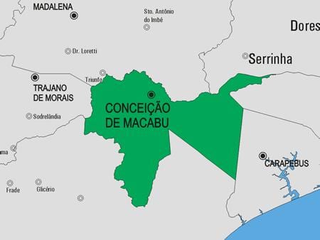 지도 Conceição de Macabu municipality