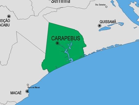 지도 dos Campos Goytacazes municipality