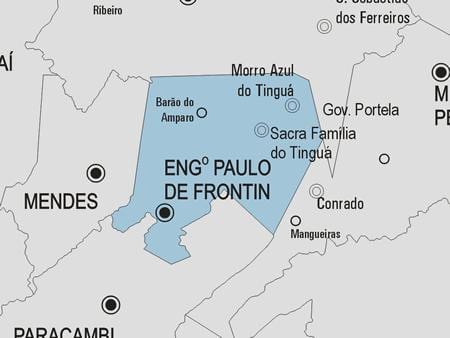 지도 Engenheiro 파울루 de Frontin municipality