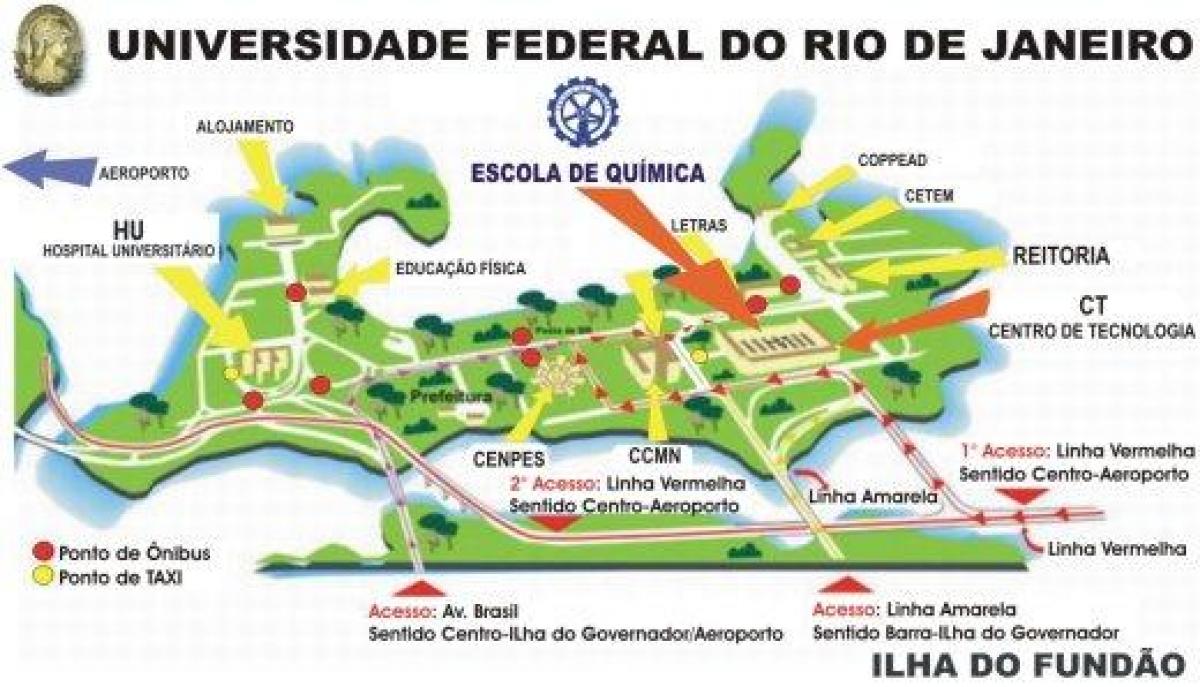 지도 of Federal university of Rio de Janeiro
