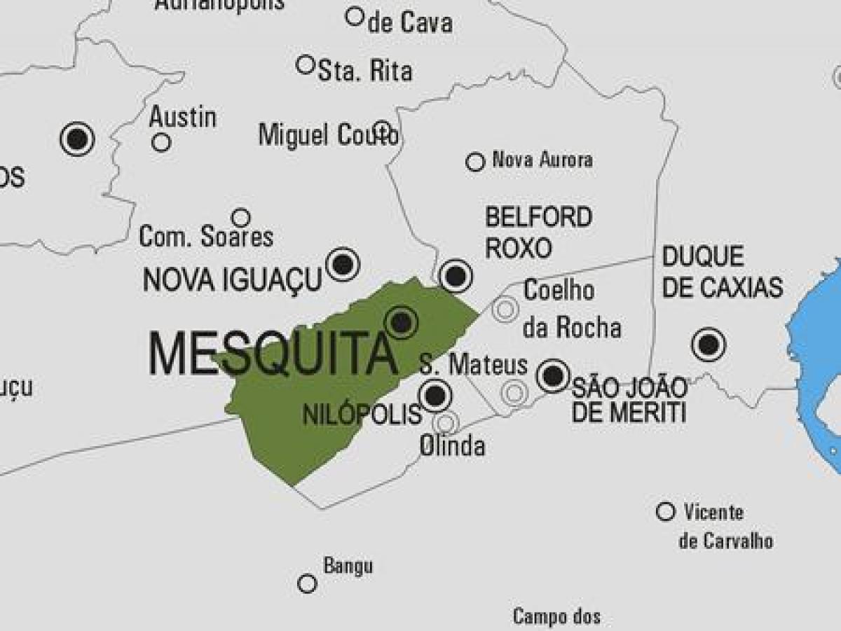 지도 Mesquita municipality