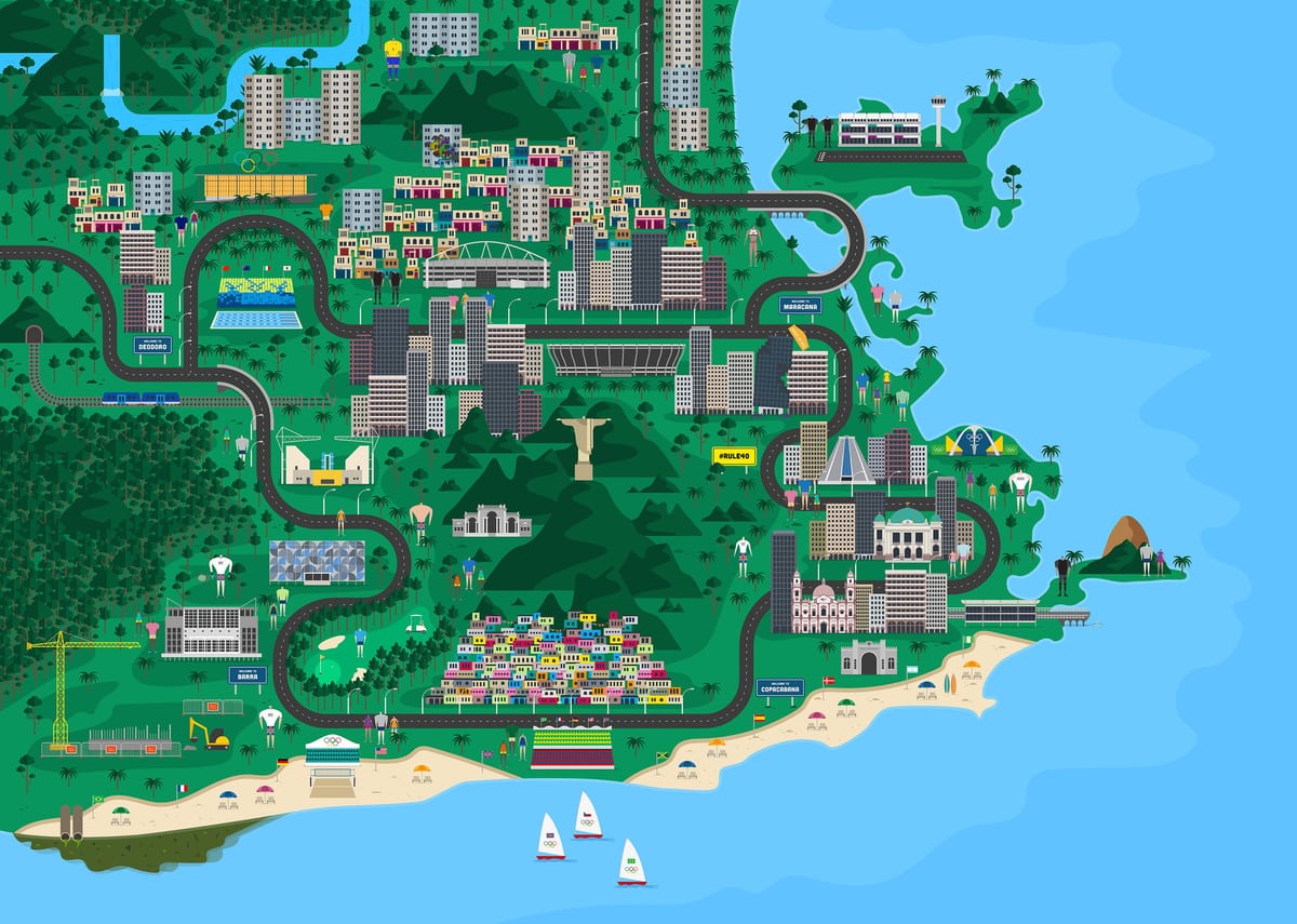 지도 Rio de Janeiro 디자인