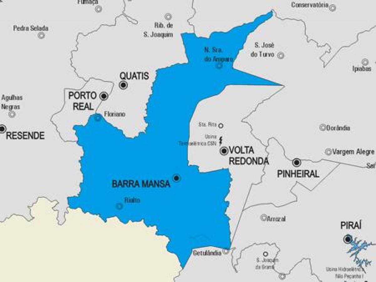 지도 Barra Mansa municipality