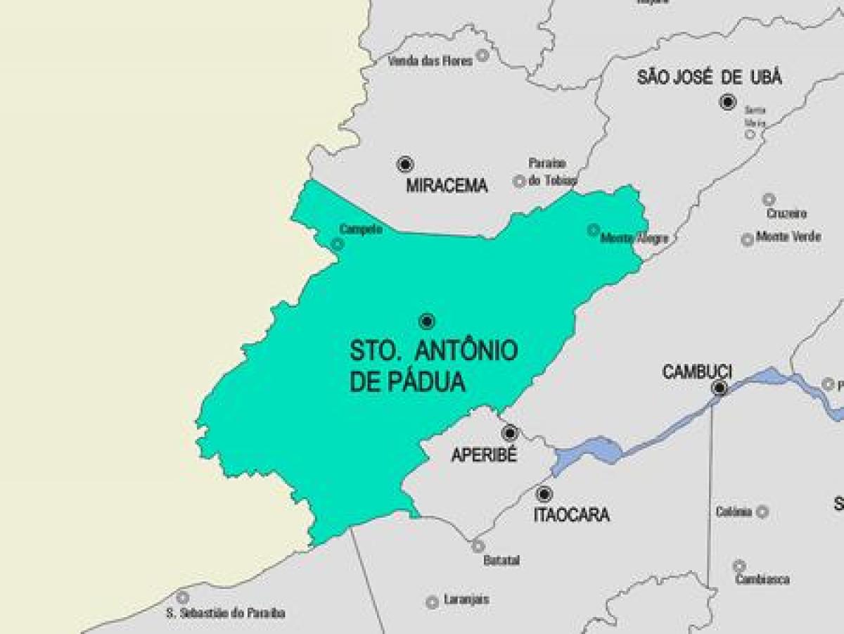 지도에는 산토 안토니오 드 파두아 municipality