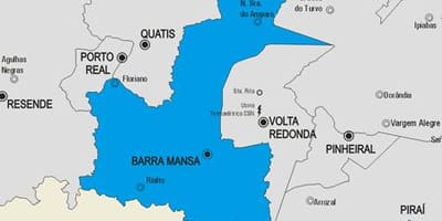 지도 Barra Mansa municipality