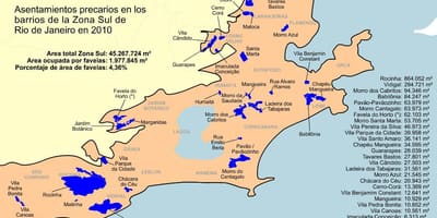지도의 빈민가 남대 Rio de Janeiro