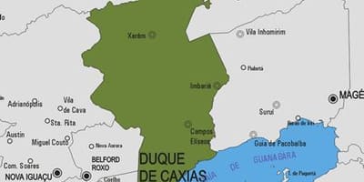 지도 Duque de Caxias municipality