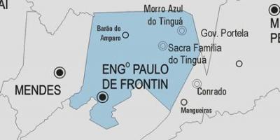 지도 Engenheiro 파울루 de Frontin municipality