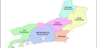 지도 mesoregions Rio de Janeiro