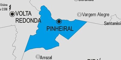 지도 Pinheiral municipality