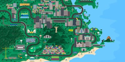 지도 Rio de Janeiro 디자인
