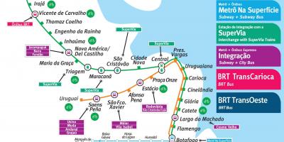 지도 리오 데 자네이로의 지하철