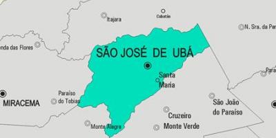 지도의 산 호세 데 Ubá municipality