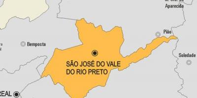 지도의 산 조세 Vale do Rio Preto municipality