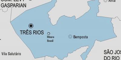 지도의 트레 Rios municipality